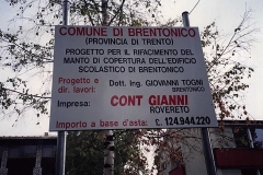 CARTELLO TETTO SCUOLE BRENTONICO