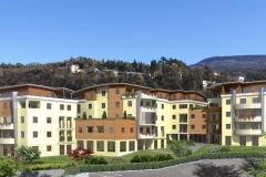 RENDERING COMPLESSO RESIDENZIALE GIARDINI A ROVERETO